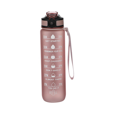 Bouteille d'eau Motivation Bouteille d'eau avec marqueur 32 oz, ouverture à éjection BPA avec large ouverture étanche et débit d'eau rapide pour le sport en plein air