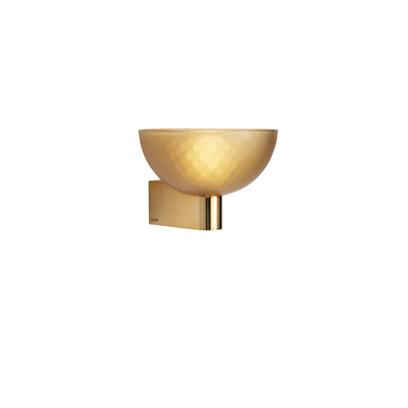 Armed Sconce, Gold, Amber