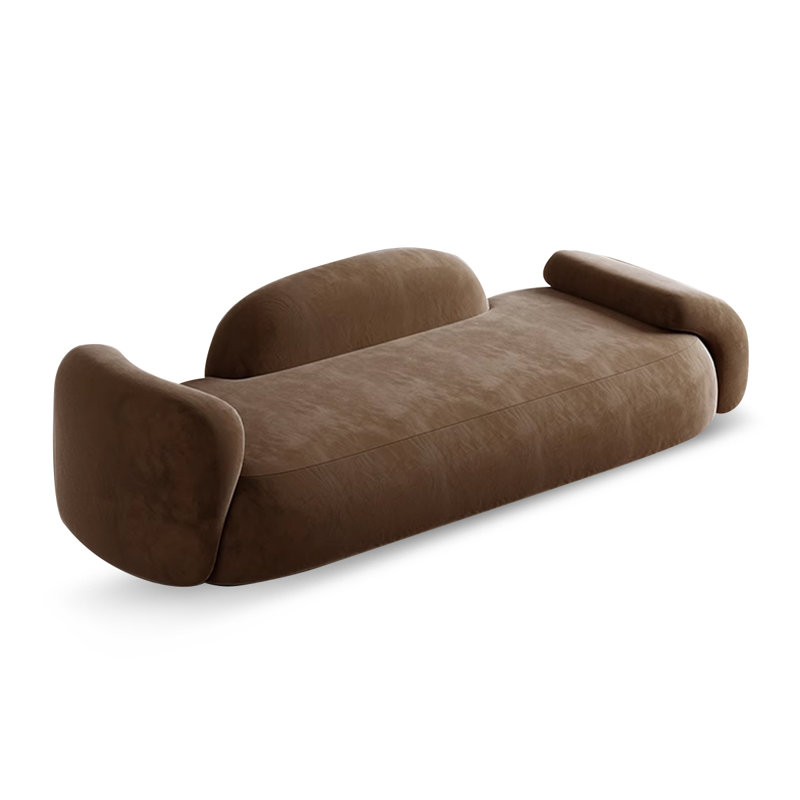 Banc rembourré, Brun, H 22,44 po x l 59,06 po x P 19,69 po