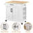 36″ H  Kitchen Island Cart with Solid Wood Top and Storage-106815336