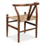 Chaise d'appoint Mao en bois massif brun / beige