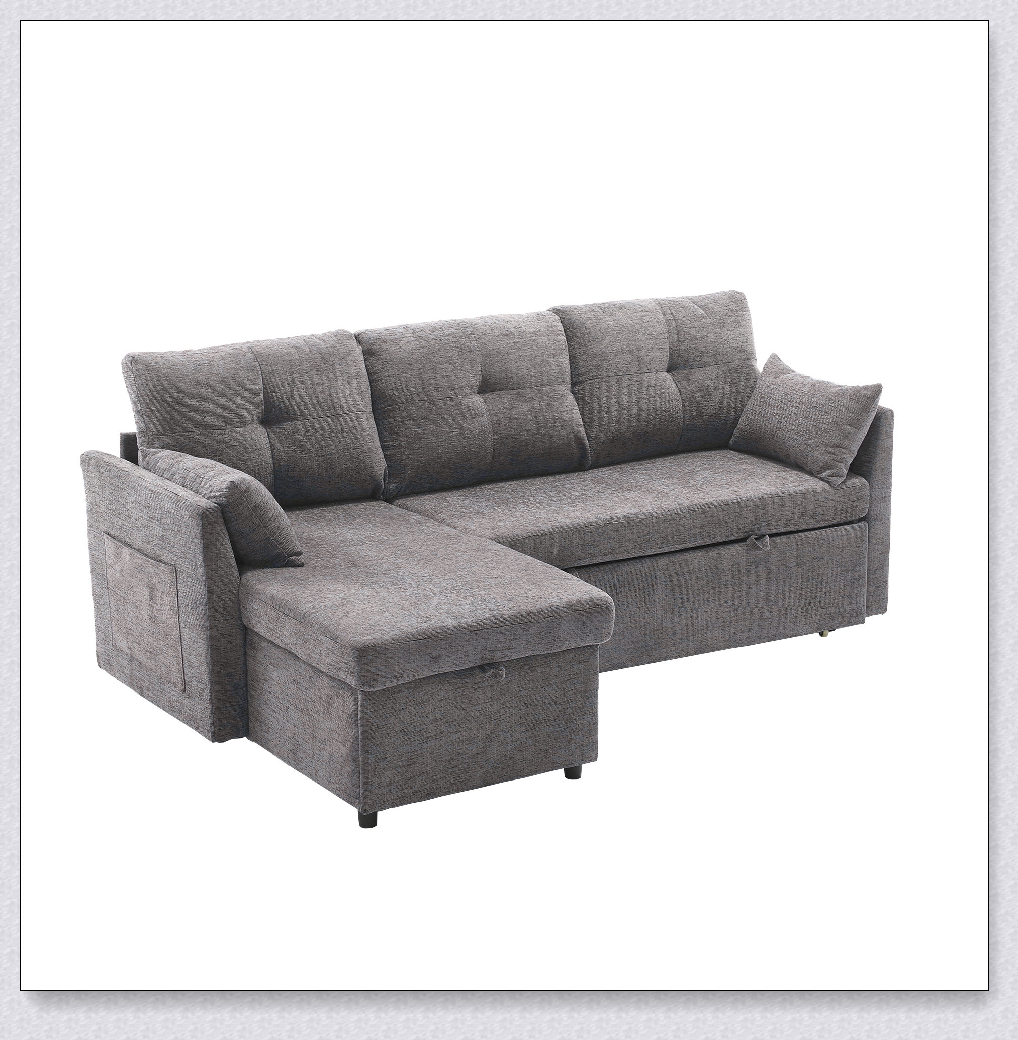 Latitude Run® Sectional Sofa L Shaped Modular Couch with Reversible ...