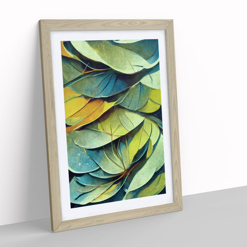 Leaf - Framed Print, 46cm H x 34cm W x 2cm D, Oak