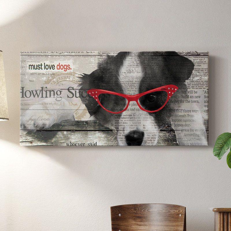 Howling Success - Toile tendue avec châssis - Prêt à accrocher, H 20 po x l 40 po