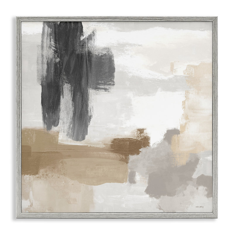 Absent Minded Abstract Composition Framed Giclee, design by Amber Sterling, Farmhouse Gray Framed Giclee, 17" H x 17" W