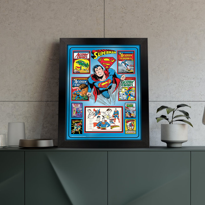 Collage de bandes dessinées encadrées Superman