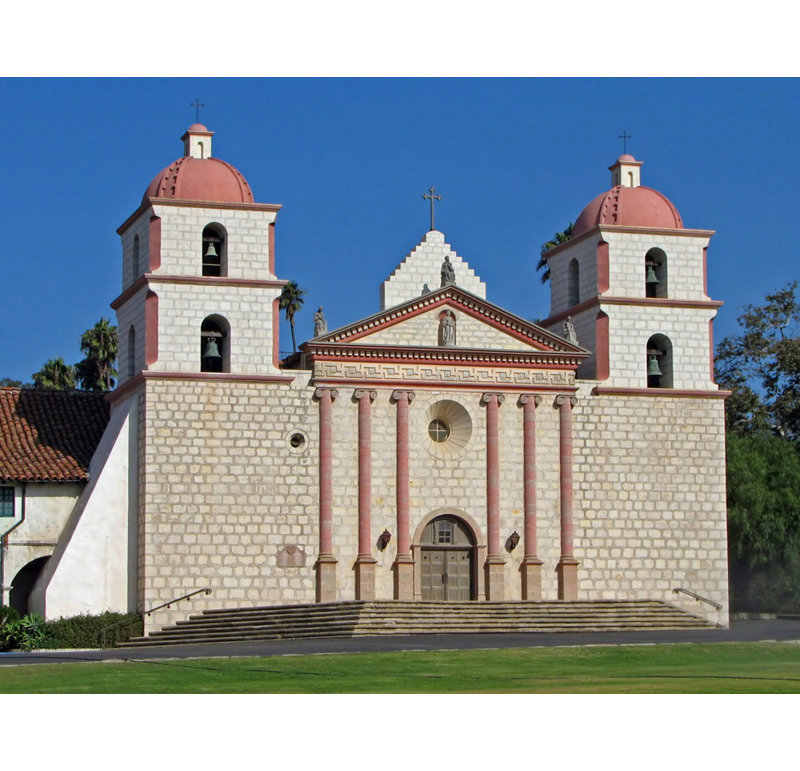 Mission Santa Barbara, 28'' H x 36'' W