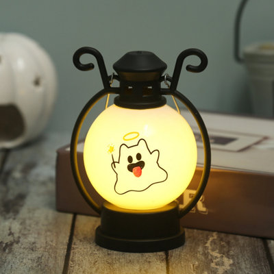 Lanterne d'Halloween fantôme avec lumière DEL