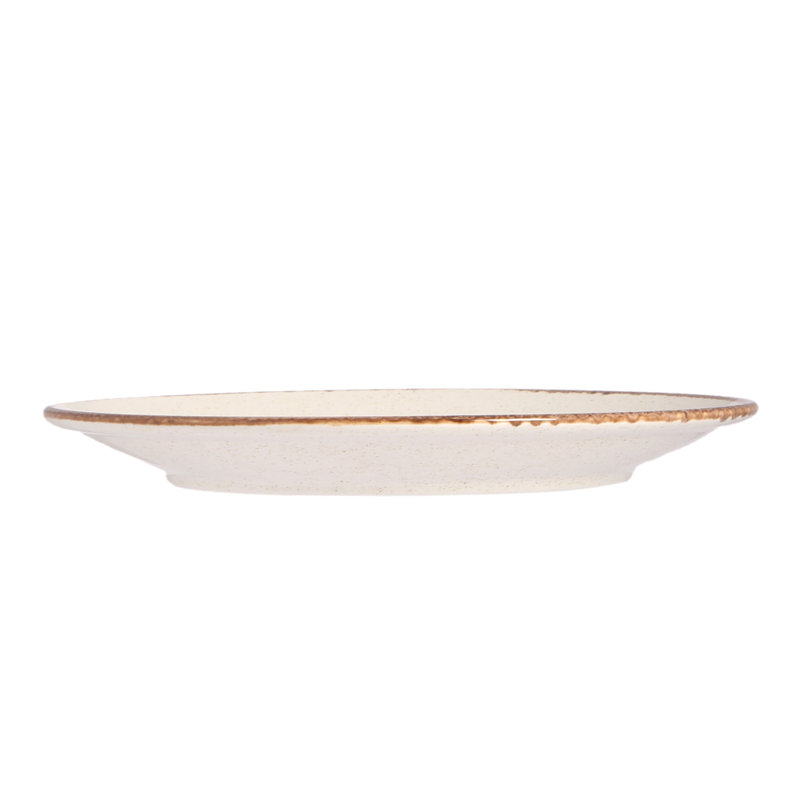 Beige Porcelain 3-Piece Dinnerware Set, Service for 1