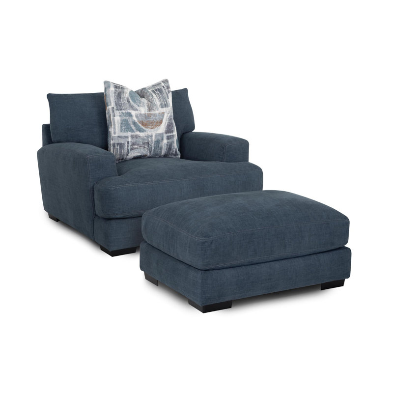 Chaise et repose-pieds Dalley, Marine