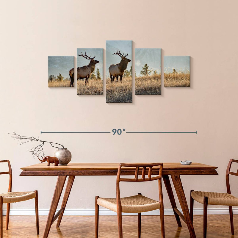 Banff Bull Elks, 36" H x 80" W