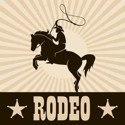 Cowboy Silhouette - impression sur toile tendue