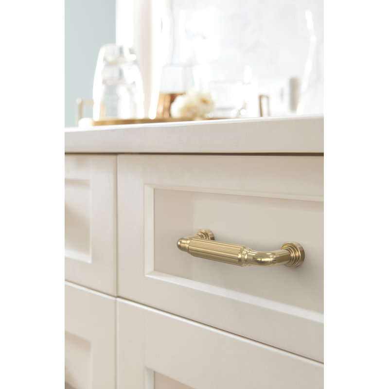 Poignée d'armoire Cowrie d'un centre à l'autre, 3", Champagne doré