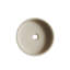 Lavabo de salle de bain rond 14 "en microciment, sans armoire, sans robinet, beige ciment