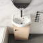 Petit meuble-lavabo autoportant de 18 pouces avec lavabo