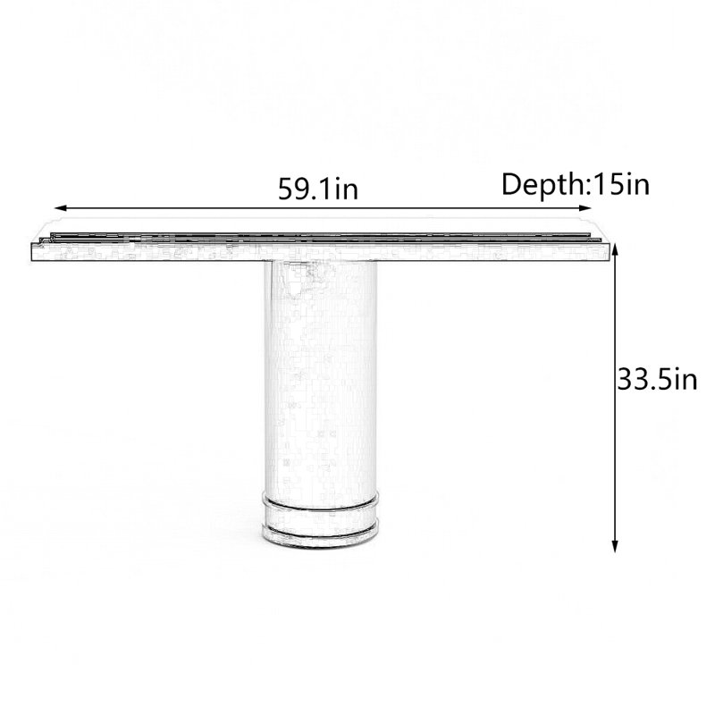 Table d'entrée Mid-Century