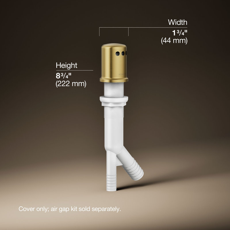 Air Gap Body with Cover, Vibrant Brushed Moderne Brass
