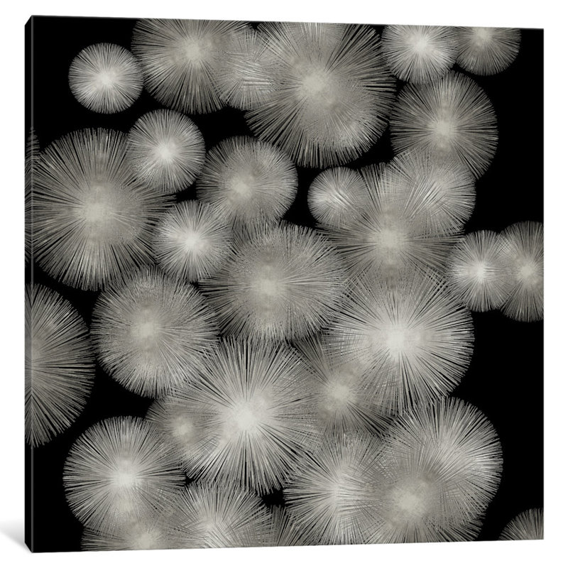 « silver soleil burst », impression sur toile tendue, H 18 po x l 18 po x P 1,5 po, Pas de tapis, Toile tendue