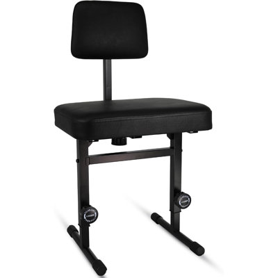 5 Core Piano Bench Height Adjustable Keyboard Stool Stool Heavy Duty Thick Padded Cushioned Seat with Backrest