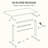 Ergonomic Home Office Height Adjustable Standing Desk Whole-Piece Desktop with Hooks-2078301886-2078301885
