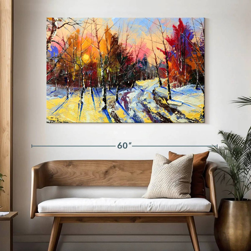 Harnek Snowy Forest, 34" H x 51" W