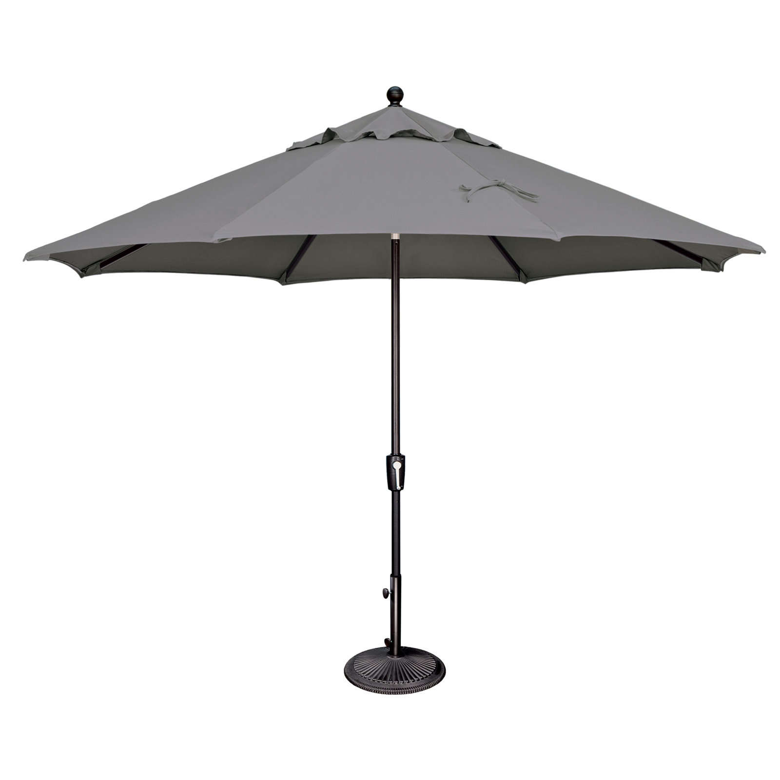 132'' Sunbrella® Outdoor Umbrella, Canvas Charcoal Sunbrella® Canvas, Black