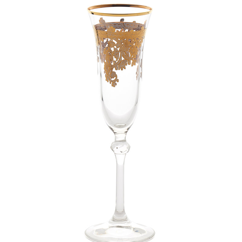 5oz. Handmade Crystal Flute Set