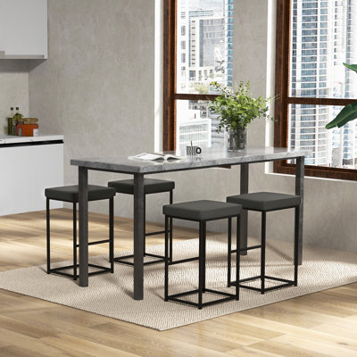 Narander Upholstered Counter Stool with Metal Frame