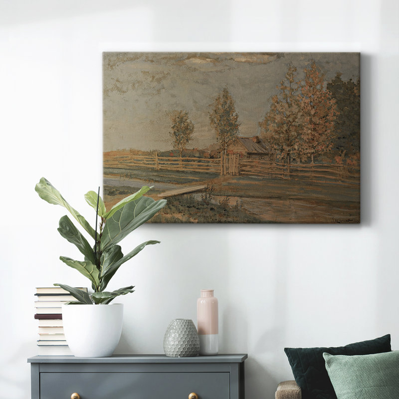 Paysage rétro - DCXV, reproduction d'art sur toile, H 9 po x l 13 po x P 1,5 po, Toile tendue