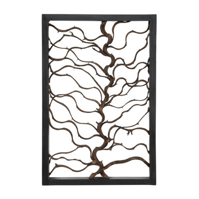 Handmade Traditional Plants & Flowers Wall Decor on Solid Wood