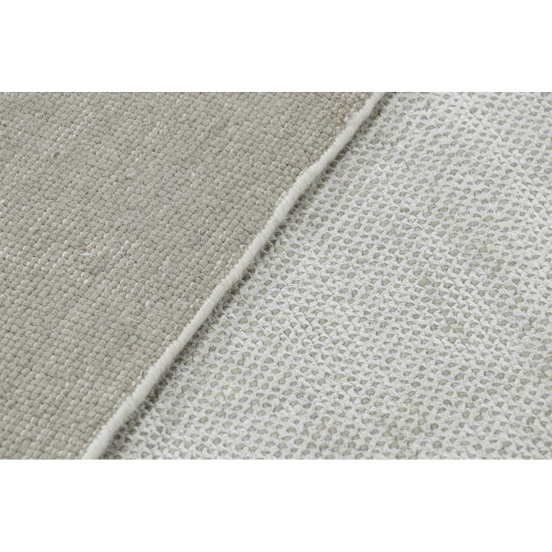 Rug & Kilim’S Oversized Textural Rug In Gray And White Tones & Striae