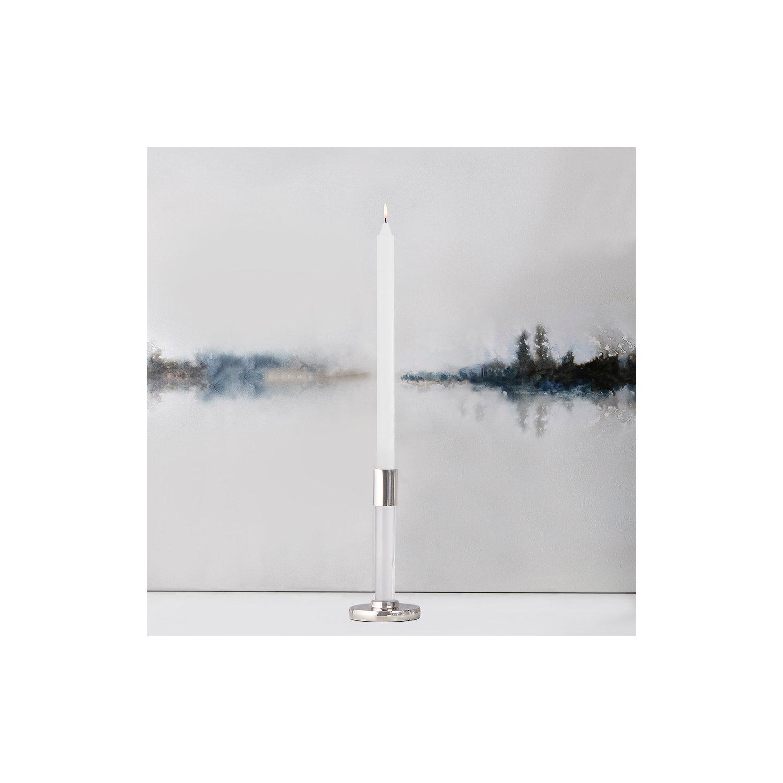 Root Candles Unscented Taper Candle, 12" H x 0.88" W x 0.88" D, White