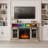 Saad Black Electric Fireplace-649784597