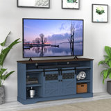 Tv Stand For Tvs Up To 75" With Open Shelves,Entertainment Center With Storage Cabinet