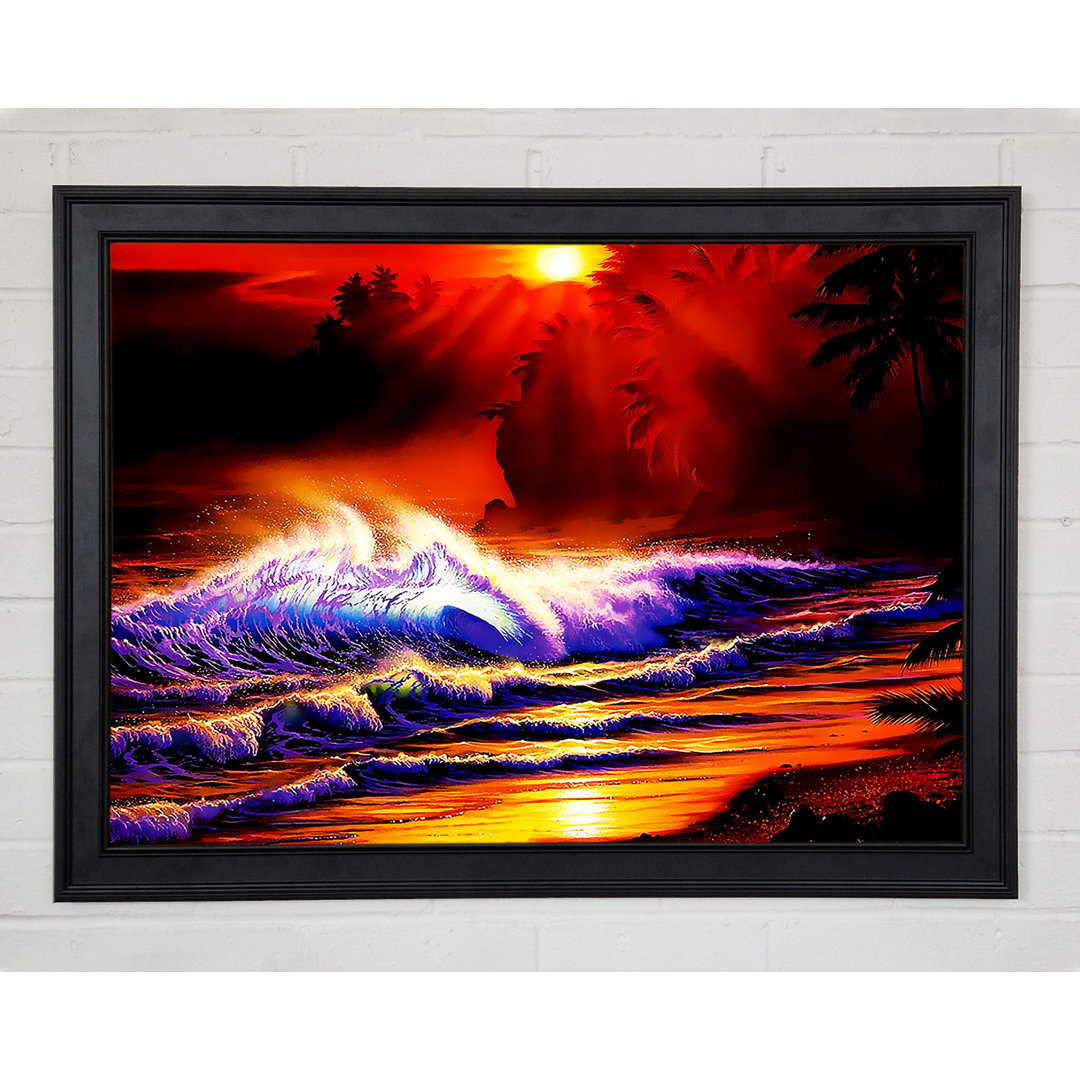 Gerahmtes Leinwandbild Red Paradise Surf