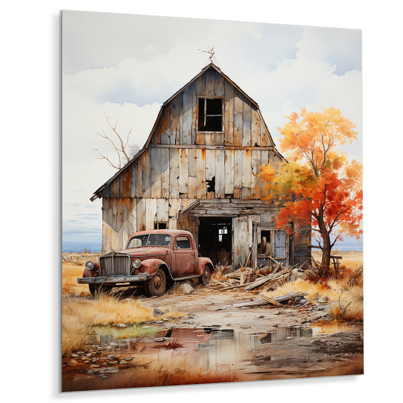 Barns Rustic Charm IX - Décoration murale de ferme en métal, H 20 po x l 12 po
