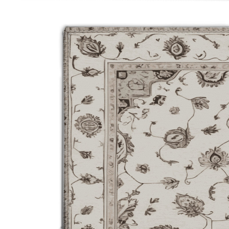 Tapis gris d'intérieur et d'extérieur Tabriz, Rectangle 4pi x 6 pi