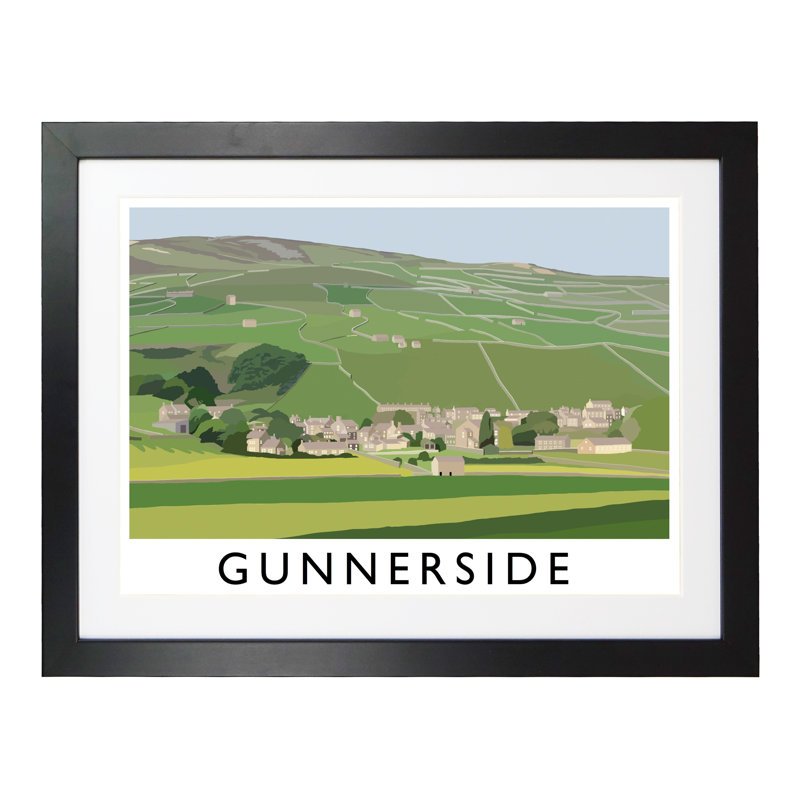 Gunnerside 1 Piece Wall Art, 44 cm H x 54 cm W x 2.2 cm D, Black Wood Frame