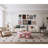 35" Pink Cloud Shaped Coffee Table, Petal-Shaped Modern Minimalist Coffee Table With Spherical Legs, Macaron Pink Kid & Pet Friendly Space Saving Living Room Table For Small Apartment, Pink-1047706958-1047706959