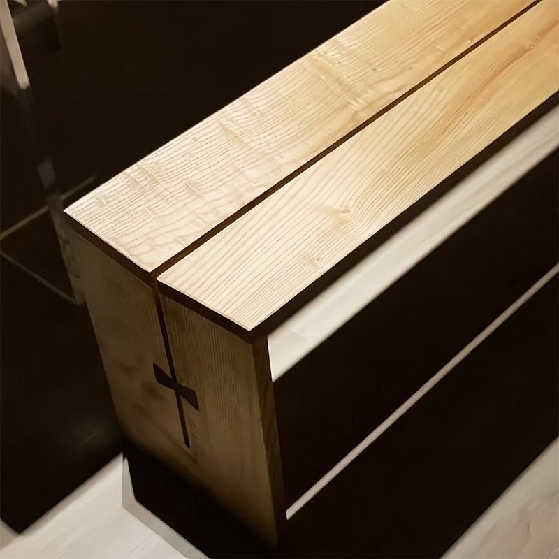 Banc de rangement Julus, H 17,71 po x l 62,99 po x P 12,59 po, Beige