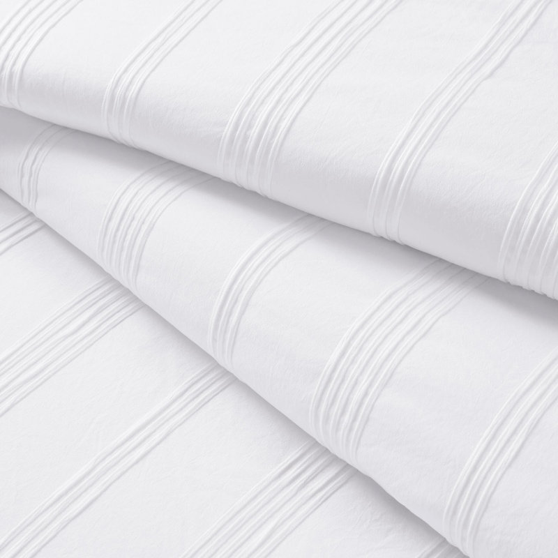 Couette rayée entièrement tissée avec revers en microfibre semblable au nuage, résiste au boulochage, idéale pour les peaux sensibles