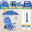 Kids Folding Beach Chair with 5 Reclining Positions, Tilt Umbrella, and Backpack Straps (1 Pack)