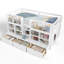 Lit mezzanine avec tablettes et rangements multiples-775267505
