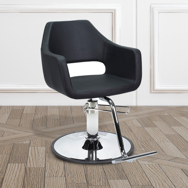 Fauteuil de salon en similicuir Remsen, Noir