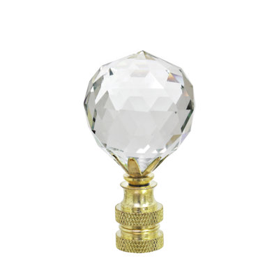 Amber Faceted Crystal Lamp Finial
