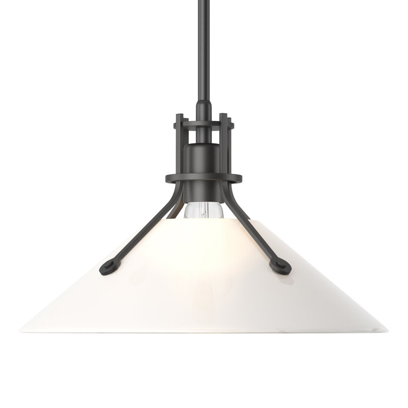 Henry 1 - Light Single Cone Pendant, Frosted, Dark Smoke, 56.3'' H X 14.4'' W X 14.4'' D