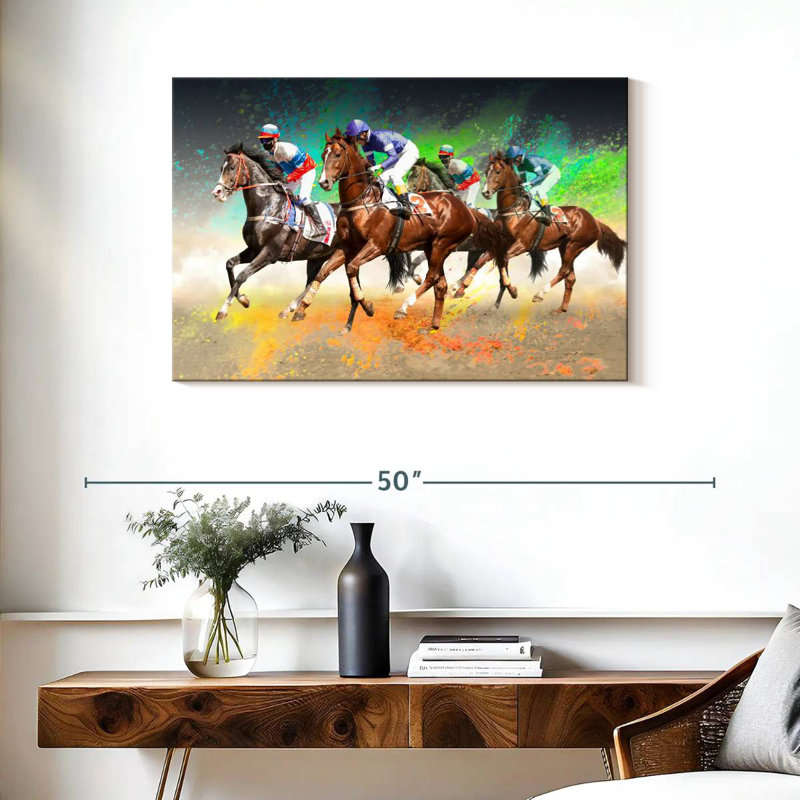 Course de chevaux Sirci, H 24 po x l 36 po