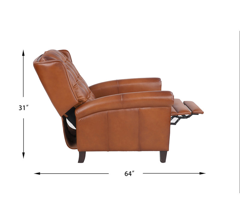 Fauteuil inclinable en cuir véritable Lazelle