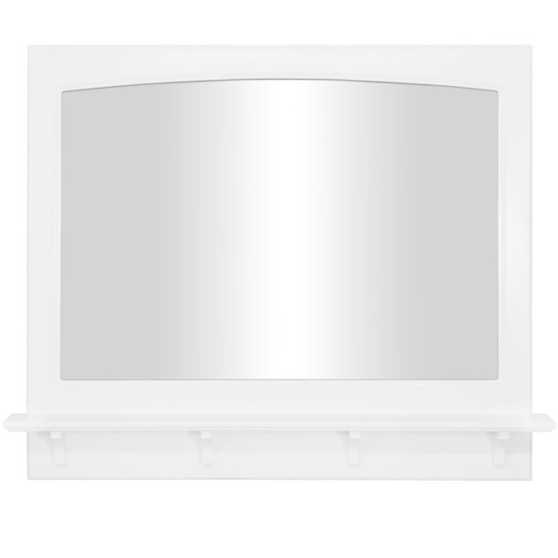 Searle Wood Wall Mirror with Shelves, 31" x 37.5"