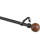 48" Adjustable Single Curtain Rod and Coordinating Finial Set-1035032542